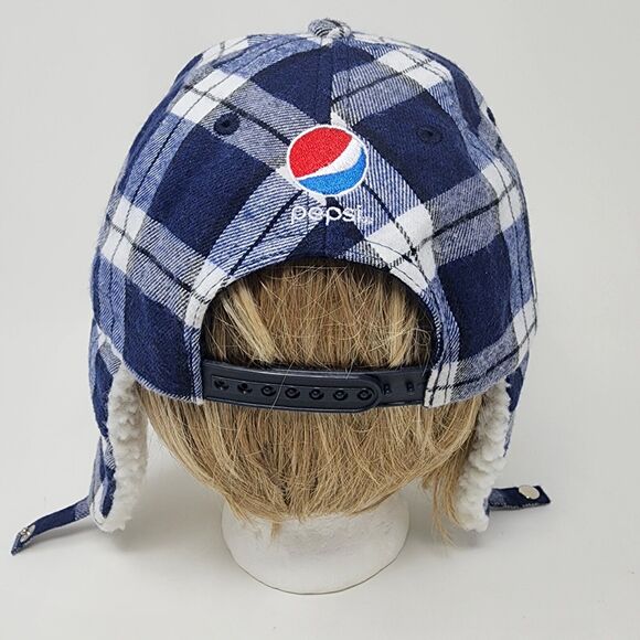 Minnesota Twins Cap Sherpa Earflap Blue Flannel Plaid Snapback Baseball One Size - Picture 5 of 11